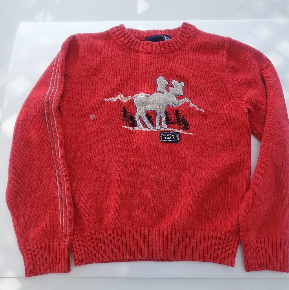 Sonoma Moose Sweater Boys Size XL (7X) EUC